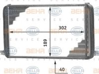 Radiator habitaclu bord VW LT 28-35 I bus 281-363 HELLA 8FH351312241