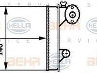 Radiator habitaclu bord VW POLO 86C 80 HELLA 8FH351313341