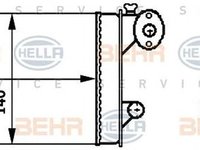 Radiator habitaclu bord VW POLO CLASSIC 86C 80 HELLA 8FH 351 313-341