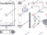 RADIATOR INCALZIRE 1.2-1.6 DIG TURBO - 1.6i 16V BENZINA - 1.5 dCi DIESEL (202x160x26), NISSAN, NISSAN JUKE 15-19, 577106515