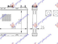 RADIATOR INCALZIRE (B) +/-ΑC (150x188) (FARA TEVI SI COMUTATOR APA), NISSAN, NISSAN PRIMERA (P10) SDN-L/B 90-96, 086206500