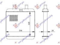 Radiator Incalzire (B) +/-?c (220x255) 99-01 pentru Iveco Daily 00-07