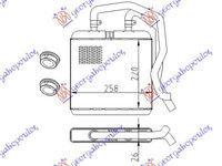 Radiator Incalzire (B) +/-?c (220x260) 01-(Complet Cu Tevi) pentru Iveco Daily 00-07