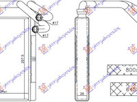 RADIATOR INCALZIRE HABITACLU (134x208x26) (BR) - TOYOTA YARIS 99-05, TOYOTA, TOYOTA YARIS 99-05, 022506500