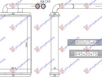 RADIATOR INCALZIRE HABITACLU(245x156x32) (BR) - CHEVROLET CAPTIVA 07-12, DAEWOO - CHEVROLET, CHEVROLET CAPTIVA 07-12, 051706500