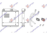 Radiator Incalzire Habitaclu (B) +/-?c (160x188) Tip Denso(Complet Cu/Tevi)-Fiat Grande Punto 05-12 pentru Fiat Grande Punto 05-12