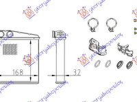 RADIATOR INCALZIRE HABITACLU (B) +/-ΑC (167x168) (COMPLET CU/KIT) - NISSAN MICRA (K12) 02-10, NISSAN, NISSAN MICRA (K12) 02-10, 024406500