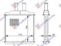 RADIATOR INCALZIRE HABITACLU(B) +/-ΑC (168x178) - DAEWOO NUBIRA 03-05, DAEWOO - CHEVROLET, DAEWOO NUBIRA 03-05, 239006500