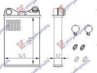 RADIATOR INCALZIRE HABITACLU (B) +/-ΑC (193x145) TIP VALEO - FIAT PUNTO 99-03, FIAT, FIAT PUNTO 99-03, 036806500