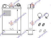 RADIATOR INCALZIRE HABITACLU (B) +/-ΑC (193x145) TIP VALEO - FIAT PUNTO 03-11, FIAT, FIAT PUNTO 03-11, 038906500