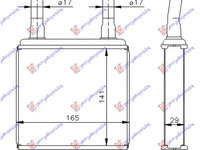 RADIATOR INCALZIRE HABITACLU (BR) (140x165x26) - HYUNDAI ATOS 97-00, HYUNDAI, HYUNDAI ATOS 97-00, 012406500