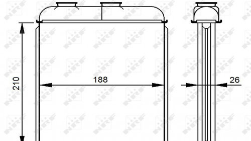 Radiator Incalzire Habitaclu Opel Astra F (facelift) 1994 1995 1996 1997 1998 1999 2000 2001 2002 Sedan 53215 11-543-864