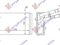 RADIATOR INCALZIRE (M) +/-ΑC (235x155) , AUDI, AUDI 80 86-91, 060806500