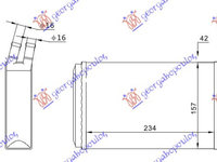 RADIATOR INCALZIRE (M) +/-ΑC (235x157) , AUDI, AUDI 80 79-84, 060706500