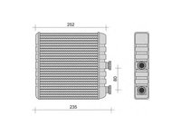 Radiator Incalzire Opel Astra G, 02.1998-2009, Zafira A (T98), 01.1999-06.2005, diesel, benzina, Tip Behr, aluminiu brazat/aluminiu, 178x210x32 mm, SRLine