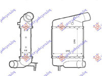 RADIATOR INTERCOOLER 1.2 TCE PETROL - 1.5 DCi DIESEL (183x189x64) QUICK FIT/SCREW - RENAULT RENAULT TWINGO 12-14, RENAULT, RENAULT TWINGO 12-14, PEUGEOT, PEUGEOT EXPERT 07-16, Partea frontala, Radiator Intercooler, 668006200