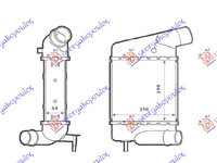 RADIATOR INTERCOOLER 1.2 TCE PETROL - 1.5 DCi DIESEL (183x189x64) QUICK FIT/SCREW - RENAULT RENAULT TWINGO 07-12, RENAULT, RENAULT TWINGO 07-12, PEUGEOT, PEUGEOT EXPERT 07-16, Partea frontala, Radiator Intercooler, 046306200