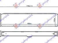 RADIATOR INTERCOOLER 1.6 (109/111 CDI) (650x143x50) - MERCEDES VITO (W447) 15- pentru MERCEDES, MERC 526106200