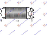 RADIATOR INTERCOOLER 1.6 HDI (300x148x85) - CITROEN XSARA PICASSO 99-07, CITROEN, CITROEN XSARA PICASSO 99-07, PEUGEOT, PEUGEOT EXPERT 07-16, Partea frontala, Radiator Intercooler, 064006200