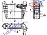 RADIATOR INTERCOOLER 1.8 TURBO BNZ. 1.4/1.9 TDi DSL.(185x190x65) - VW CROSS POLO 05-09, VW, VW CROSS POLO 05-09, PEUGEOT, PEUGEOT EXPERT 07-16, Partea frontala, Radiator Intercooler, 876006210