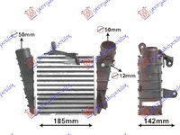 RADIATOR INTERCOOLER 1.8 TURBO BNZ. 1.4/1.9 TDi DSL.(185x190x65) - VW FOX 05-11, VW, VW FOX 05-11, PEUGEOT, PEUGEOT EXPERT 07-16, Partea frontala, Radiator Intercooler, 031806210