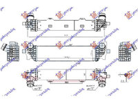 Radiator Intercooler 2.0-3.0 Diesel (544x137x95) pentru Peugeot Expert 07-16,Partea Frontala,Radiator Intercooler,Bmw Series 7 (G11/G12) 15-19