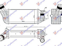 RADIATOR INTERCOOLER 2.0 HDI-BlueHDI DIESEL (300x147x76) DIAMETER 60/40 - PEUGEOT PEUGEOT 5008 10-13, PEUGEOT, PEUGEOT 5008 10-13, PEUGEOT, PEUGEOT EXPERT 07-16, Partea frontala, Radiator Intercooler, 627006240