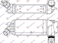 Radiator Intercooler 2.0 Hdi Diesel 11-(300x145x80) pentru Citroen Jumpy 07-16,Peugeot Expert 07-16,Partea Frontala,Radiator Intercooler