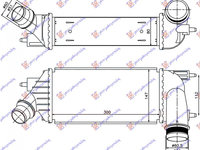 RADIATOR INTERCOOLER 2.0 HDi DIESEL 11- (300x145x80) - CITROEN CITROEN JUMPY 07-16, CITROEN, CITROEN JUMPY 07-16, PEUGEOT, PEUGEOT EXPERT 07-16, Partea frontala, Radiator Intercooler, 072906210