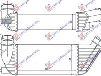 RADIATOR INTERCOOLER 2.0 HDi DIESEL (300x155x80), CITROEN, CITROEN JUMPY 07-16, PEUGEOT, PEUGEOT EXPERT 07-16, Partea frontala, Radiator Intercooler, 072906200