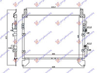 RADIATOR INTERCOOLER 2.0 Xdi DIESEL (610x160x30) - SSANGYONG REXTON 04-10, SSANGYONG, SSANGYONG REXTON 04-10, 768506400