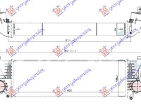 RADIATOR INTERCOOLER 2.3-3.0 DIESEL (600x190x65), PEUGEOT, PEUGEOT EXPERT 07-16, Partea frontala, Radiator Intercooler, IVECO, IVECO DAILY 14-19, 405106210