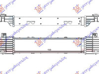 RADIATOR INTERCOOLER 3.2 CDi DIESEL (530x115x65), MERCEDES, MERCEDES S CLASS (W220) 98-05, PEUGEOT, PEUGEOT EXPERT 07-16, Partea frontala, Radiator Intercooler, 052906200