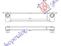 RADIATOR INTERCOOLER (572x432x52) - MERCEDES MERCEDES ATEGO 97-, MERCEDES, MERCEDES VITO (W639) & VIANO 04-10, PEUGEOT, PEUGEOT EXPERT 07-16, Partea frontala, Radiator Intercooler, 030206210