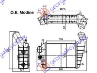 Radiator intercooler ALFA ROMEO 156 97-03 ALFA ROMEO 156 03-05 cod 60619007