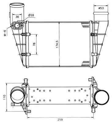 Radiator intercooler AUDI A4 (8D2 B5) NRF 30127A