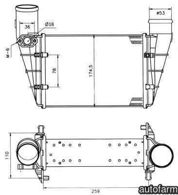 Radiator intercooler AUDI A4 Avant 8D5 B5 NRF 3012