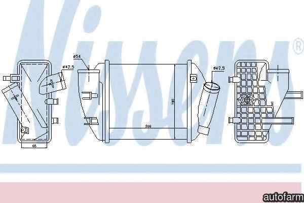 Radiator intercooler AUDI A4 Cabriolet (8H7, B6, 8HE, B7) NISSENS 96708