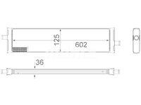 Radiator intercooler Audi A6 2010-, Porsche Cayenne 2010-, Panamera 2009-2016, Panamera 2016-, Volkswagen Touareg 2010-2018, 602x125x36mm, MAHLE 58F2081X