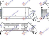 Radiator intercooler CITROEN C5 01-04 PEUGEOT 406 SDN 96-05 PEUGEOT 607 00-07 Cod 384F3-96378094