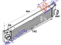 Radiator intercooler CITROEN JUMPER 06-14 FIAT DUCATO 06-14 PEUGEOT BOXER 06-14 Cod 1347700080