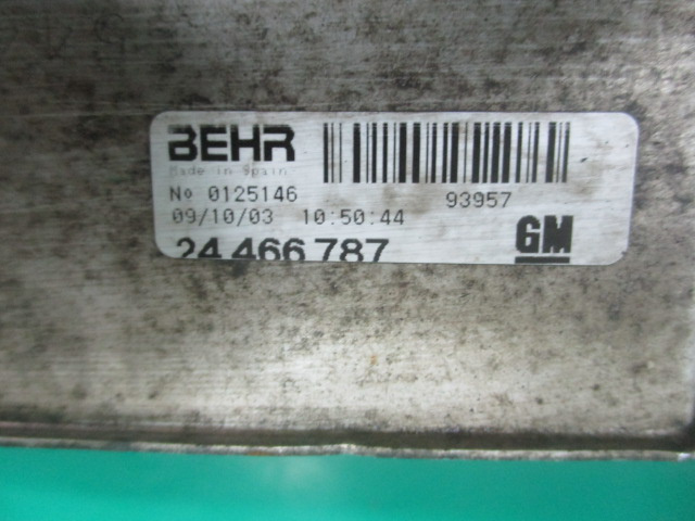 RADIATOR INTERCOOLER COD 24466787 OPEL C