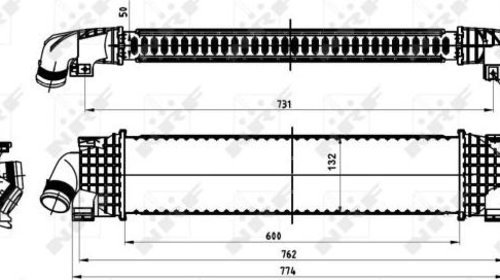 Radiator intercooler FORD FOCUS C-MAX NRF 308