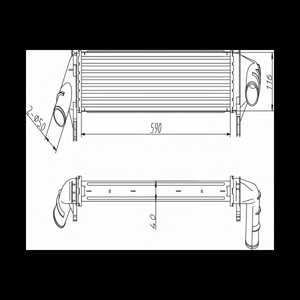 Radiator intercooler Logan 1,5Dci E4
