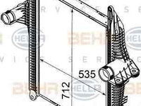 Radiator intercooler MAN TGM HELLA 8ML 376 746-301