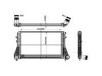 Radiator intercooler Seat Alhambra (710, 711), Vw Cc (358), Passat (362), Passat (3c2), Passat Cc (357), Passat Variant (365), Passat Variant (3c5), Sharan (7n1, 7n2), Tiguan (5n)