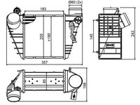 Radiator intercooler SEAT LEON (1M1) NRF 30847