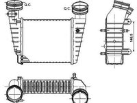 Radiator intercooler SKODA SUPERB (3U4) NRF 30147A