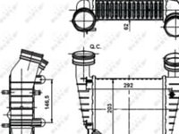 Radiator intercooler SKODA SUPERB I, VW PASSAT B5, PASSAT B5.5 1.9/2.0 d 02.00-03.08