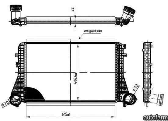 Radiator intercooler VW EOS 1F7 1F8 NRF 30454